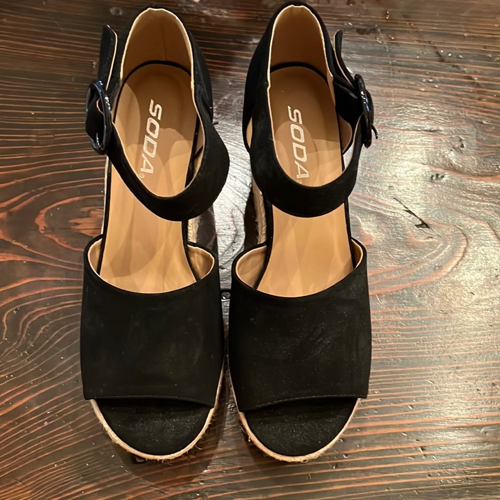 Soda Fabia Wedge Sandals